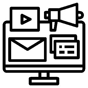 a black background with a black square